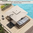thumbnail image 4 of Gymax Patio 9.5FT Square Cantilever Offset Umbrella Double Vented 360° Heavy Duty Beige, 4 of 10