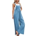 thumbnail image 2 of TIMIFIS Womens Baggy Jumpsuits Solid Color Wide Leg Overalls Fashion Casual Loose Cute Rompers Pants with Pockets, 2 of 6