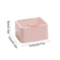 thumbnail image 3 of Iumwxz Makeup Storage Box with Lid Double Compartment DustProof Desktop Lipstick Remover Swab Classification Organizer Jewelry Holder 1 Pack Pink, 3 of 6