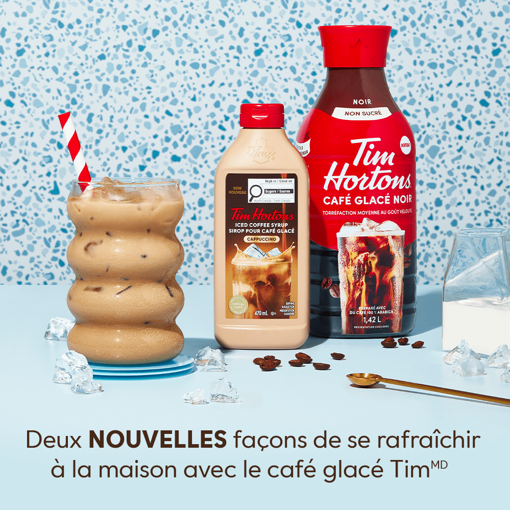 Sirop pour café glacé Tim Hortons – Cappuccino 470 ml
