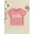 thumbnail image 2 of Kmbangi Enfants T-shirt Tops Lettre Impression Manches Courtes Col Rond Été Respirant Tops, 2 of 9