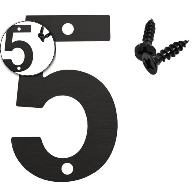 Dvruxg Metal Door Numbers, Home Address Numbers, Metal Outdoor Mailbox Number, Address Letters, Modern Metal Numbers Letters for Homes, Apartments, Hotels, Garages, Farms (3.5 Inches)