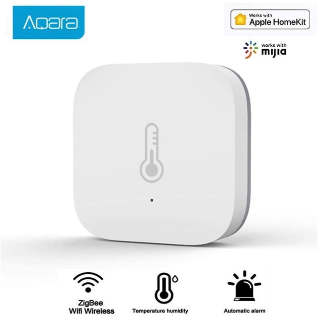Aqara Capteur de Température et d'Humidité, Capteur Intelligent de Température et d'Humidité, Surveillance de la Pression Atmosphérique en Temps Réel, Maison Intelligente Zigbee Wi-Fi Fonctionnant Sans Fil avec l'App Mi Home