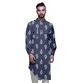 thumbnail image 1 of Atasi Kurta Traditionnel en Rayonne Imprimée à Col Mandarin pour Hommes Chemise Décontractée, 1 of 6