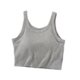 thumbnail image 1 of Timegard Camisoles pour Femmes Côtelées d'Été à Col Rond Sans Manches Confortables Courtes avec Soutien-Gorge Intégré, 1 of 6