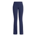 thumbnail image 3 of Luxur Pantalon de Yoga Taille Haute Boot Cut pour Femmes, Bleu Profond, L, 3 of 4
