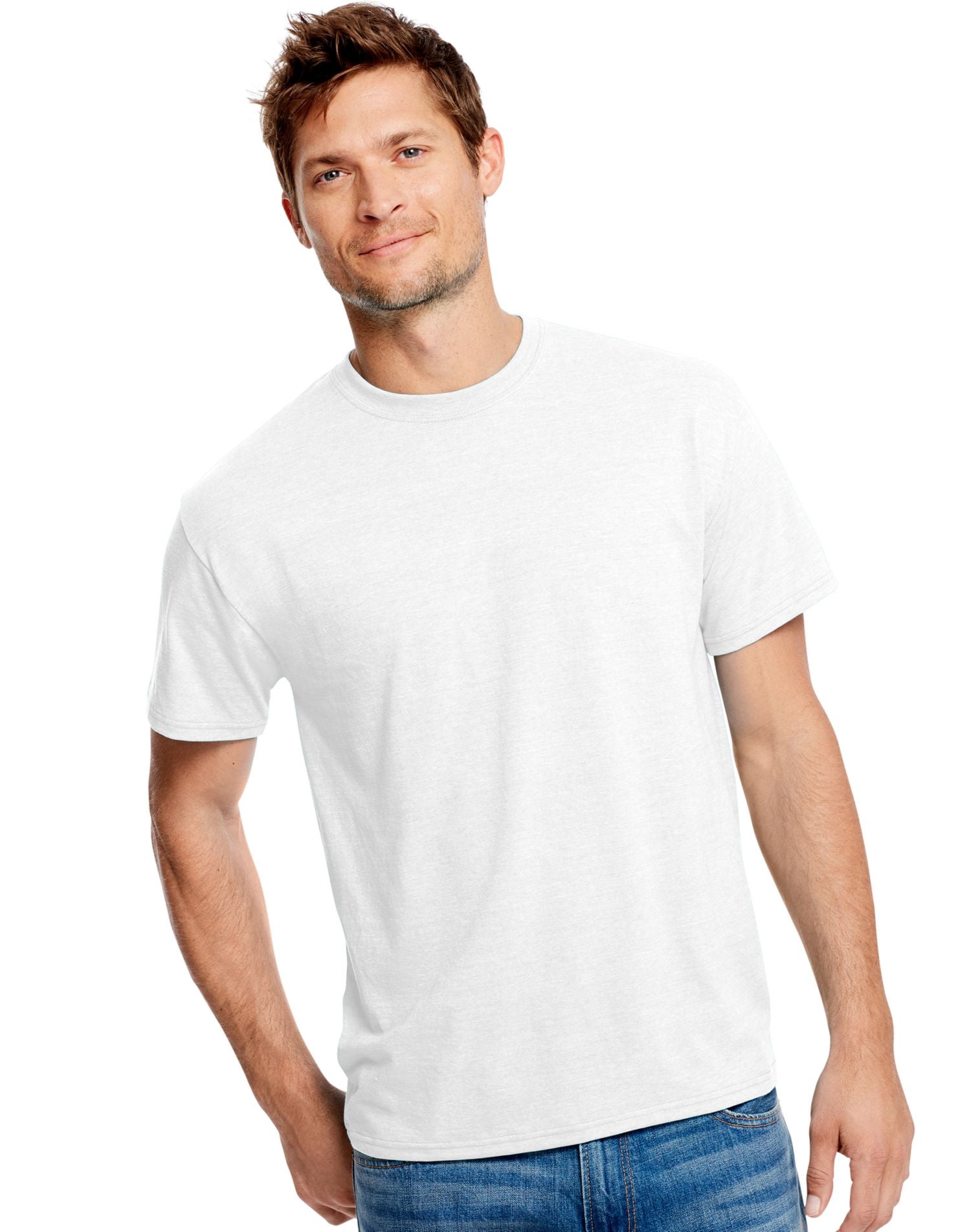 Hanes T-Shirt de Performance Tri-Mélange X-Temp Fresh IQ pour Hommes, m, Blanc