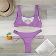 thumbnail image 3 of Birdeem Ensembles de Bikinis pour Femmes, Couleur Unie, Mode Décontractée, à Larges Bretelles, Ajourés, 3 of 8