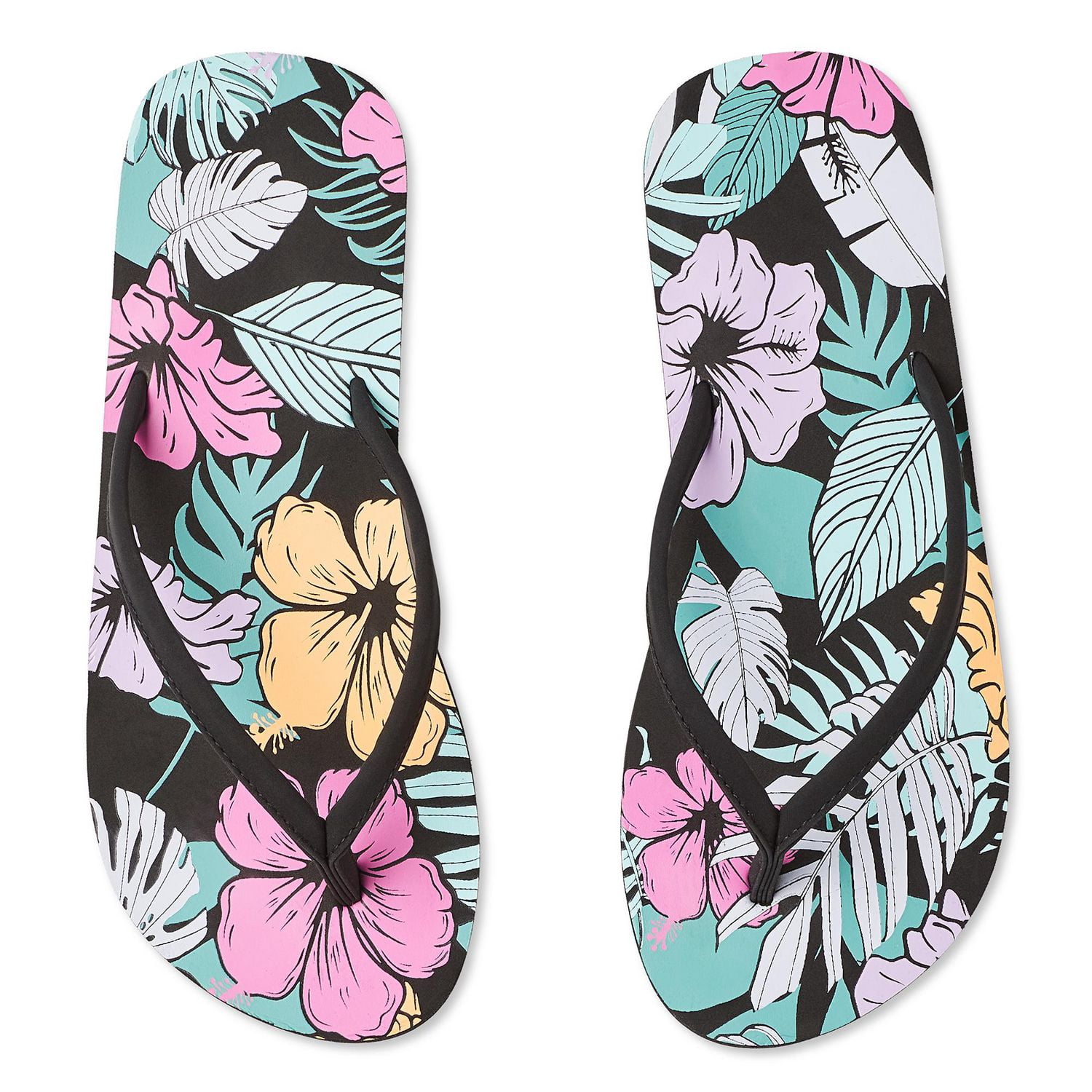 Time and Tru Women's Printed Flip Flops