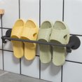 thumbnail image 1 of EGNMCR Bathroom Organizers and Storage, Bathroom Decor Bathroom Slippers Rack Punch Frees Toilet Wall Mounted Toilet Slippers Rack Wall Shoe Storage Bathroom Slippers Rack, 1 of 6