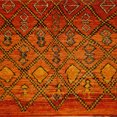 thumbnail image 1 of Ahgly Company Tapis d'Intérieur Carrés Abstraits Orange Rouge Abstraits pour Aire, 3 Pieds Carré, 1 of 6