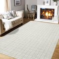 thumbnail image 1 of Aoile 10x13 Area Rugs, Modern Geometric Washable Rug with Non-Slip Backing, Contemporary Accent Carpet for Living Room, Laundry, Office, Light Gray, 1 of 7