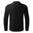 thumbnail image 5 of Kcodviy Homme Été Uni Décontracté Col Rabattu Grande Taille Chemise Ample Manches Longues Homme Col Rabattu Justaucorps Adulte Homme Chemise Manches Longues, 5 of 5