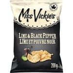 Miss Vickie's Lime & Black Pepper flavour Kettle Cooked Potato Chips