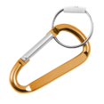 thumbnail image 1 of 6 Pack Aluminum Multi-Color Carabiner Spring Clip Keychain - Medium Orange, 1 of 1