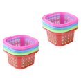 thumbnail image 4 of 1 Ensemble de Petits Paniers en Plastique de Forme Carrée Colorée 6pcs, 4 of 10