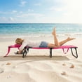 thumbnail image 2 of Gymax Chaise Longue à 5 Positions Réglable pour Plage avec Cavité pour le Visage et Oreillers, 2 of 10