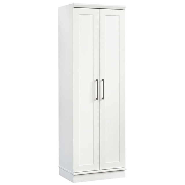 Bowery Hill Contemporary Engineered Wood Storage Cabinet in White Finish