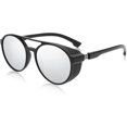 thumbnail image 1 of FEISEDY Lunettes de Soleil Steampunk Classiques pour Hommes Femmes Rétro Rondes Gothiques Lunettes Protection UV400 B2957, 1 of 6