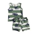 thumbnail image 1 of goowrom Baby Tracksuits Set, Cartoon Dinosaur Vest + Shorts, 1 of 10