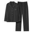 thumbnail image 4 of Men's Soft Comfortable Long Sleeve Pajama Set Breathable Loungewear for Relaxation and Sleep, 4 of 5