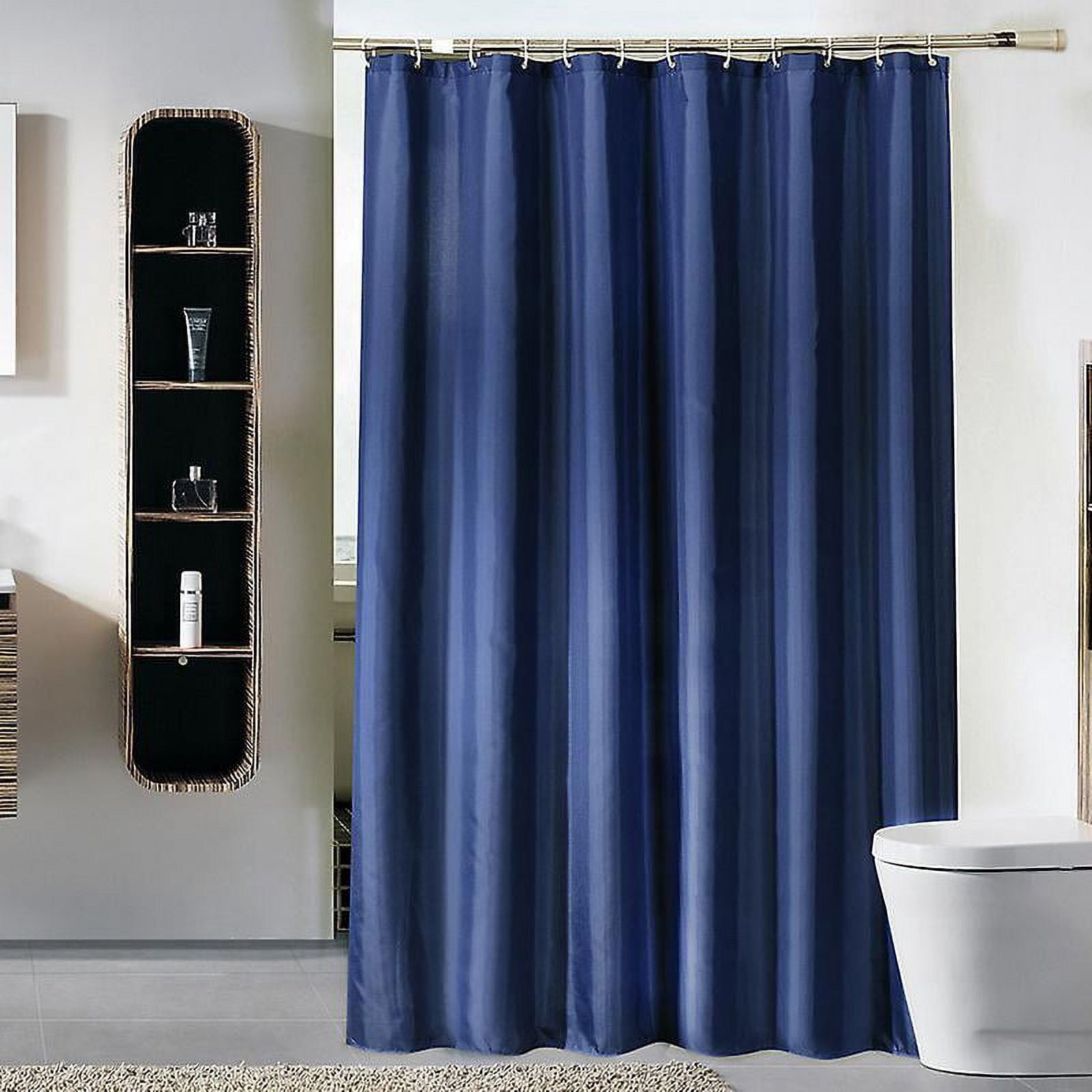 Dark Blue Shower Curtain Liner for Bathroom, 72''*72''inch Fabric Shower Curtains Waterproof and Machine Washable