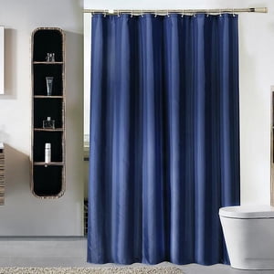 Dark Blue Shower Curtain Liner for Bathroom, 72''*72''inch Fabric Shower Curtains Waterproof and Machine Washable