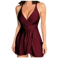thumbnail image 1 of One Piece Swim Dresses for Women Tummy Control Swimsuit with Soft Support, Chic for Poolside & Beach, 1 of 5