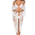 thumbnail image 3 of Sorties de Plage, Robe de Plage pour Femmes en Dentelle Ajourée à Franges, Couleur Unie, Style Bohème, Sorties de Plage, 3 of 6