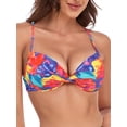 thumbnail image 2 of RELLECIGA Haut de Bikini Rehausseur pour Femme, devant Torsadé, Maillot de Bain à Armatures, 2 of 6