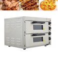 thumbnail image 1 of EQCOTWEA Four Électrique à Deux Niveaux Four Commercial pour Pizza et Pain Acier Inoxydable 3 kW, 1 of 11