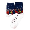 thumbnail image 1 of TIEVOSA Bas Mi-Mollet Imprimés de Noël Bas pour Femmes Chaussettes Festives (Marine), 1 of 6