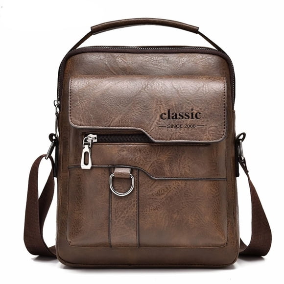 Chmadoxn Tools&Home Improvement Crossbody Bag Men's Shoulder Bag Vintage Leather Vertical Hand Business Men's Casual Leather Bag Satchel Bag For Men Father /Anniversary A chopper
