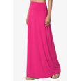 thumbnail image 3 of TheMogan Jupe Longue Maxi Décontractée en Jersey Drapé Taille Pliable pour Femmes, P-3X, 3 of 7