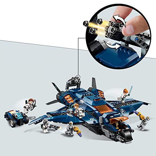 LEGO 76126 Marvel Avengers Avion Quinjet Ultime, Ensemble de Jeu Super Héros incl. Veuve Noire, Hawkeye, Fusée et Minifigurines Thor