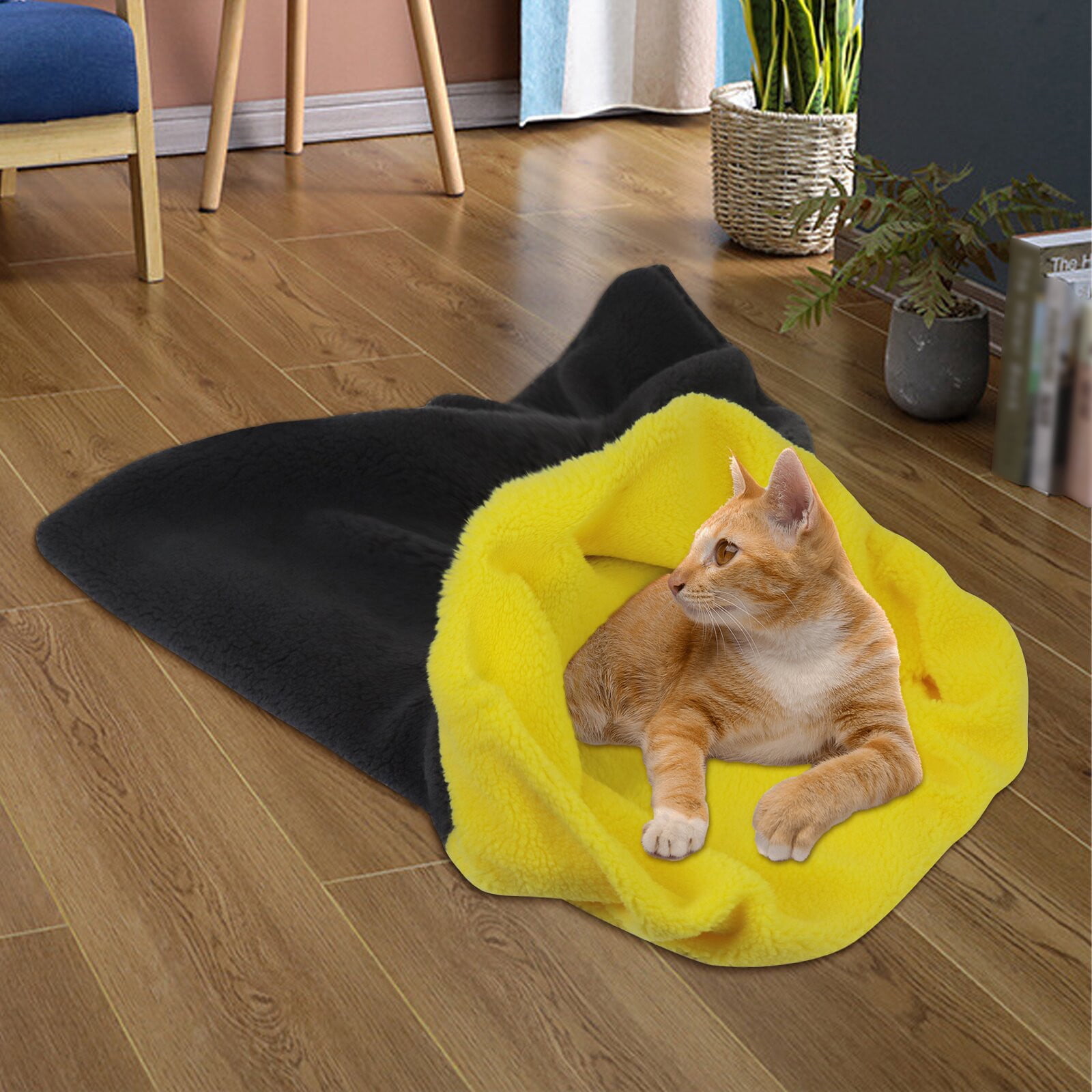 Bed Cave Sleeping Bag, Pet Pad Warm And Comfortable Cushion Bag, Suitable For Cats & Dogs All The Year Round