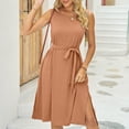 thumbnail image 2 of Birdeem Robe Débardeur Décontractée Sans Manches pour Femmes Printemps/été, Unie, Ample, à Col Rond, 2 of 8