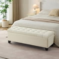 thumbnail image 1 of Banc-pouf de rangement Noble House de 127 cm, pour entrée moderne, 1 of 10