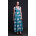 thumbnail image 2 of Bimba Robe Longue Maxi d'Été à Imprimé Floral pour Femme, Col en V, Tenue de Villégiature de Vacances - X-Grand, 2 of 6