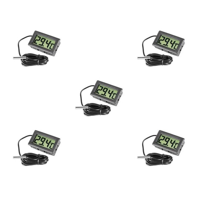 Maytalsory Probe Fridge Home Thermometers For Aquarium Refrigerator Bar Fish Tank Refrigerator Temperature Gauge 5Set