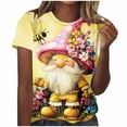 thumbnail image 1 of Hauts Décontractés Imprimés pour Femmes, T-Shirts à Manches Courtes avec Motif d'Abeille, Chemisiers à Col Rond pour Usage Quotidien, Jolis Hauts de Sortie Grande Taille Disponible, 1 of 5