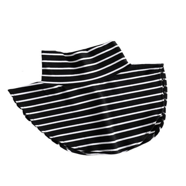 MesaSe Faux Col Détachable Rayé/uni Col Roulé pour Femmes Blanc Taille Unique