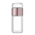 thumbnail image 1 of Bouteille en Verre Infuseur à Thé Isolée à Double Paroi / Filtre en Acier Inoxydable 304 / Verre Borosilicaté Résistant à la Chaleur et au Froid / Conception Étanche / Tasse d'Infusion Portable de 16 Oz pour Boissons Chaudes/froides, 1 of 2