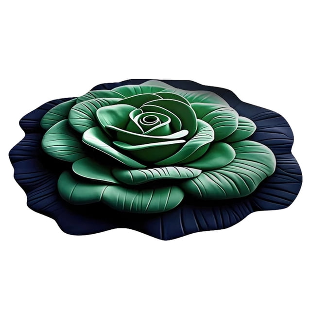 3D Visual Stereo Flower Shaped Mud Floor Mat for Living Room and Bedroom Non- Easy Care Stain- Stylish Rug for Home