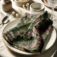 thumbnail image 3 of Vargottam Premium Cotton Muslin Napkins - Set of 12, 20-Inch Green Floral Design, Soft and Absorbent Cloth Napkins for Dining, Decor, Weddings, and Special Occasions - Machine Washable,Table Linens, 3 of 7