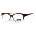 thumbnail image 2 of SA106 Cat Eye Multi 3 Focus Progressive Reading Glasses Brown +1.0, 2 of 3