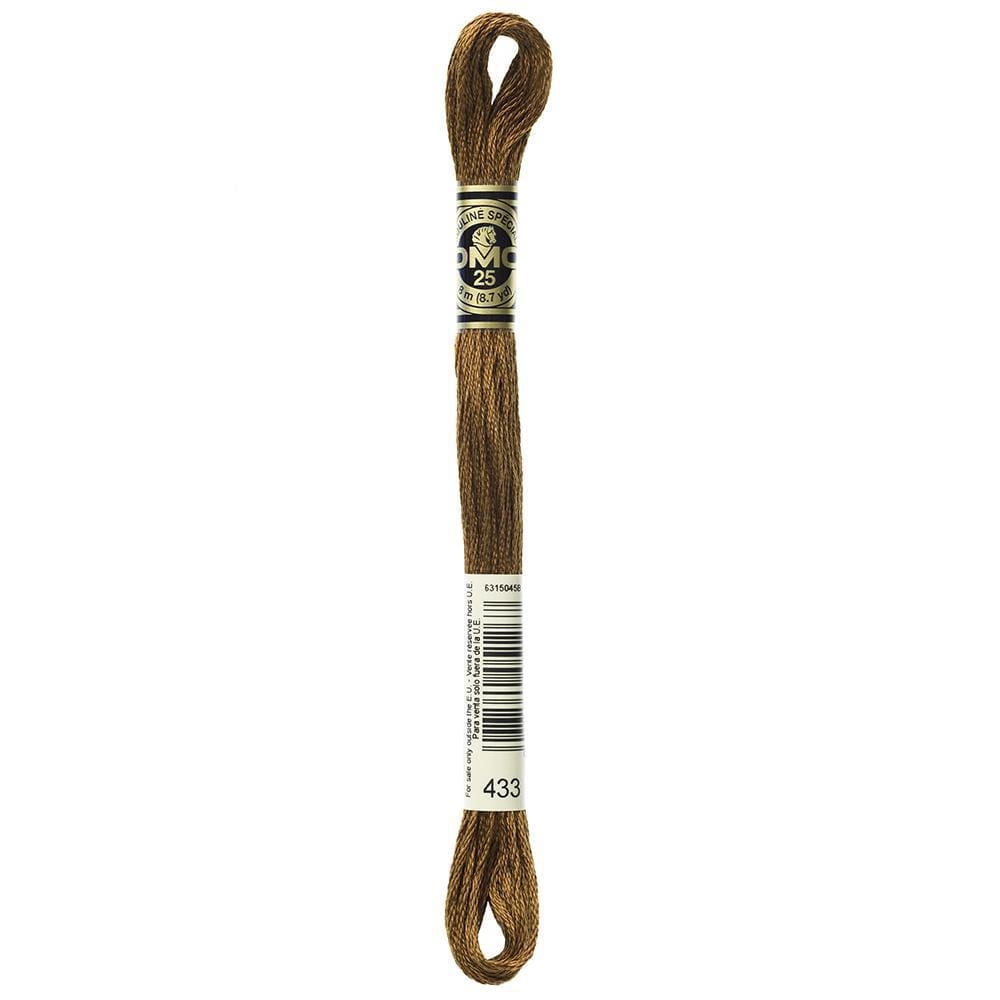 DMC 6 brins fil à broder en coton, 8 m (8.7 yd), brun