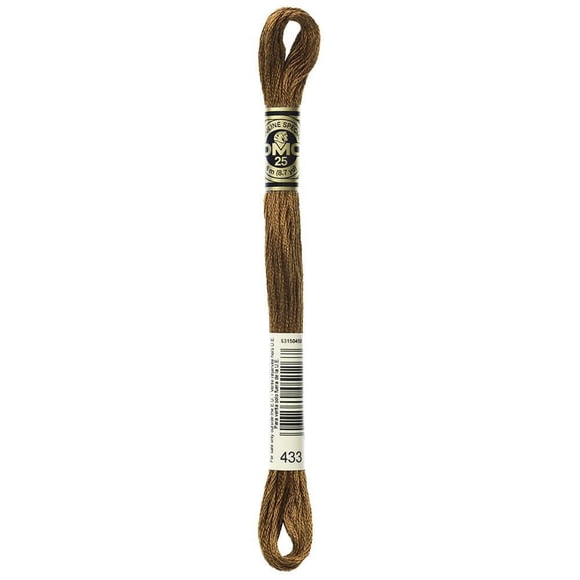 DMC 6-Strand Cotton Embroidery Floss, 8 m (8.7 yd), Brown
