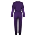 thumbnail image 3 of Yuyuzo Womens Casual Solid Color Set Sweatsuit Pullover Jogger Pants Two Piece Outfit Tracksuits, 3 of 4