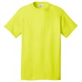thumbnail image 1 of Port & Company All-American Tee. Safety Green. S., 1 of 5